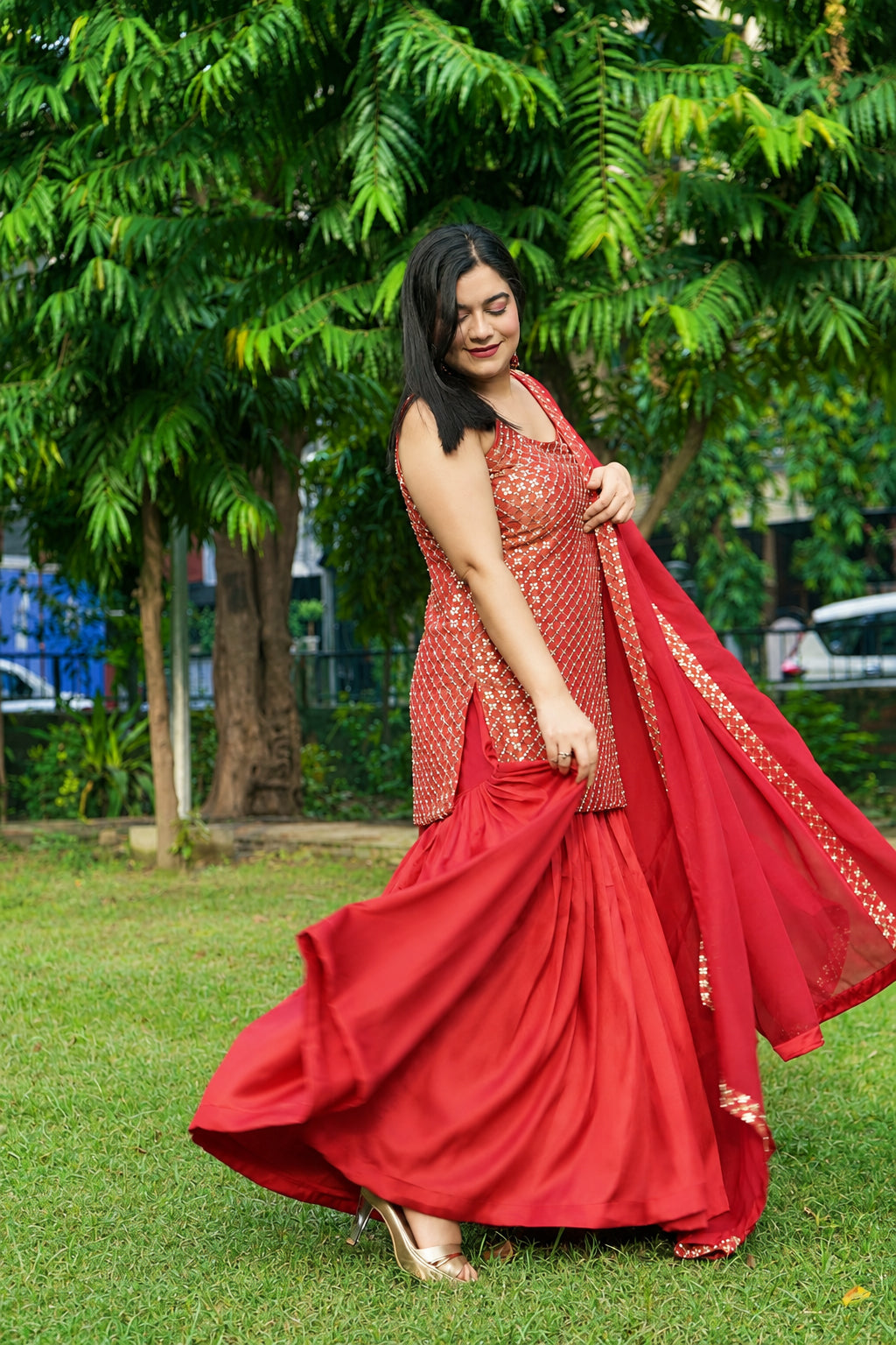 Red Garara Set (3 piece)