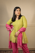 Short Anarkali Palazzo Set (3 piece)
